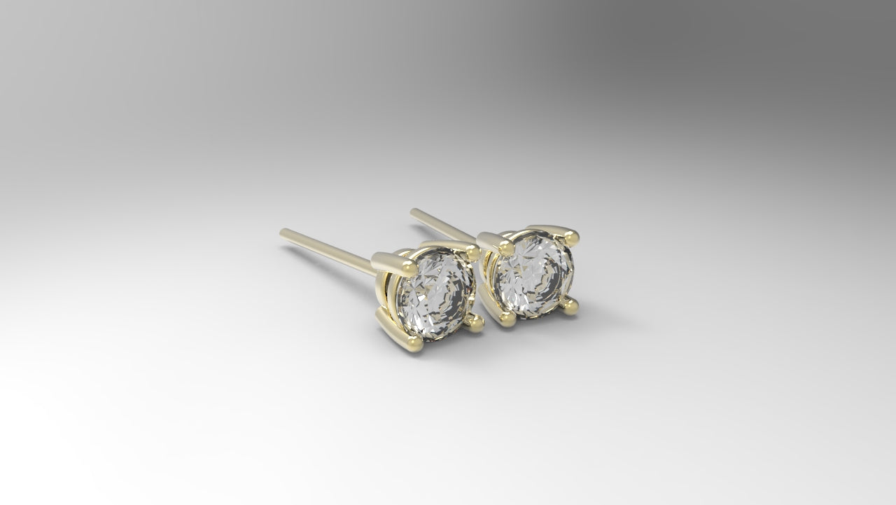 Solitaire Earrings